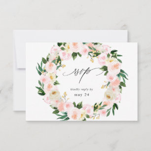 RSVP de Floral Rosa y Amarillo con comida