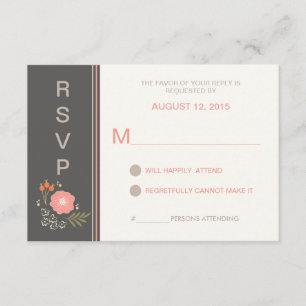 RSVP de Floral Rusa Retro