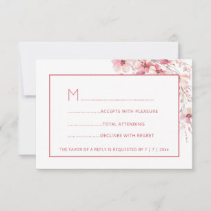 RSVP de flores silvestres boho rosadas