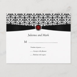 RSVP de Gemstone blanco negro