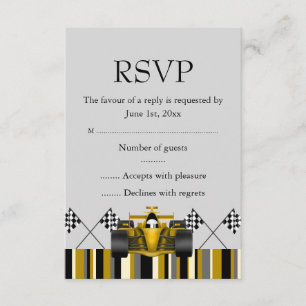 RSVP de Gold RRace Car