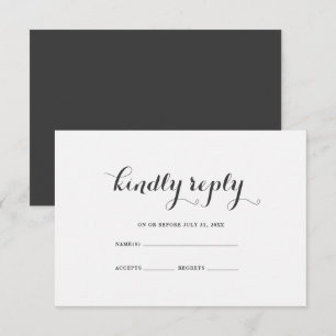 RSVP de Grises y Bodas Blancas Rústicas