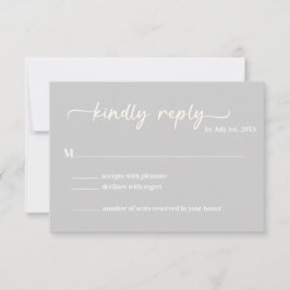 RSVP de Guay Gray Trendy Script