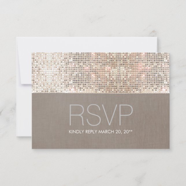 RSVP de Guay Modern Faux Silver Sequins (Anverso)