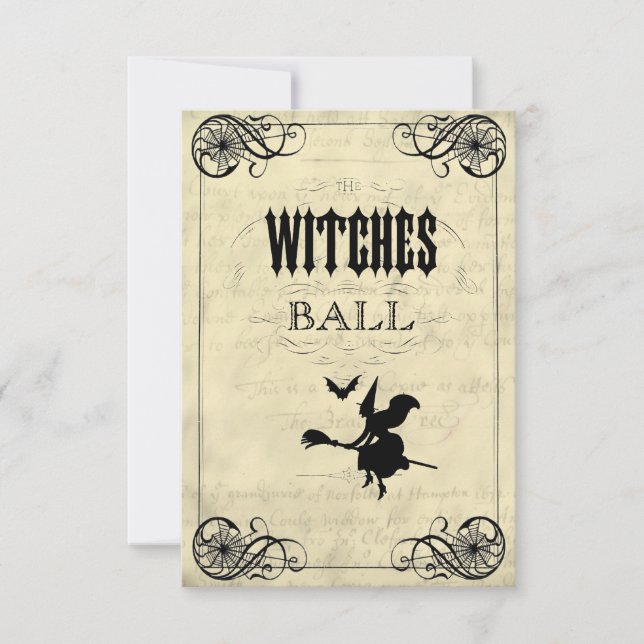 RSVP de Halloween de Brujas (Anverso)