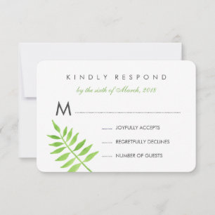 RSVP de hojas de acuarela