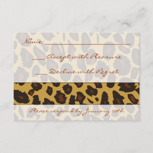 RSVP de impresión de leopardo