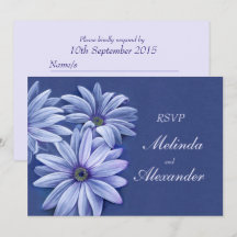 RSVP de invitación de boda con osteospermum Daisy