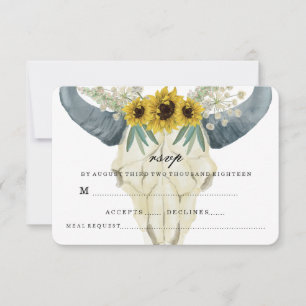 RSVP DE LA BODA DE GIRASOL Y TORO