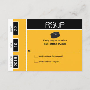 RSVP de la boda de hockey