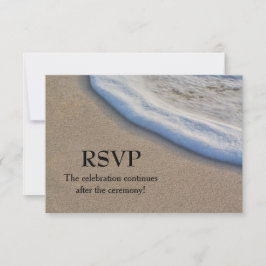 RSVP de la boda de la arena y la espuma marina