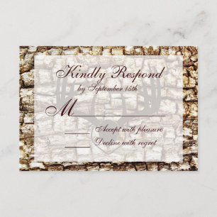 RSVP de la boda de los hombres de caza de camo rur