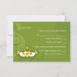 RSVP de la boda irlandesa del anillo de Claddagh |