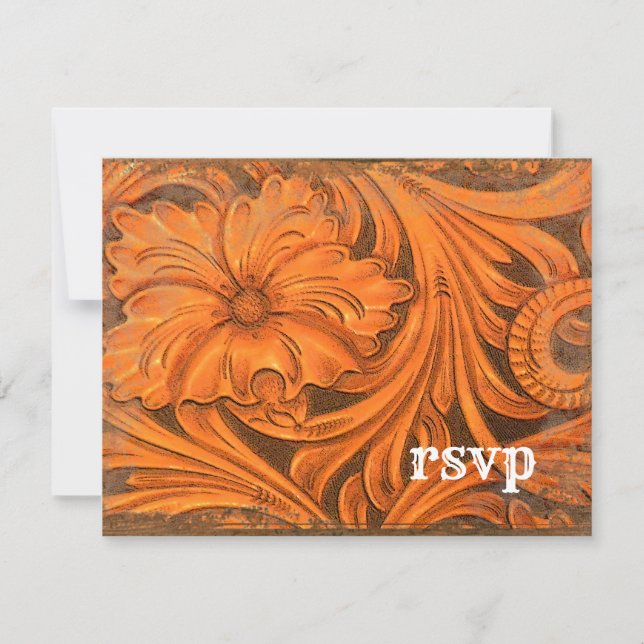 RSVP de la boda occidental en el país de las flore (Anverso)