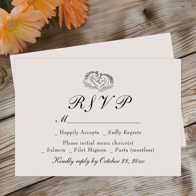 RSVP de la boda rústica de marfil en el país de lo (Subido por el creador)