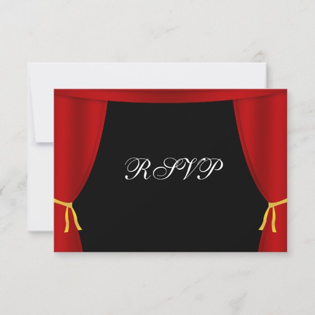 RSVP de la Cortina Roja de Hollywood (Anverso)