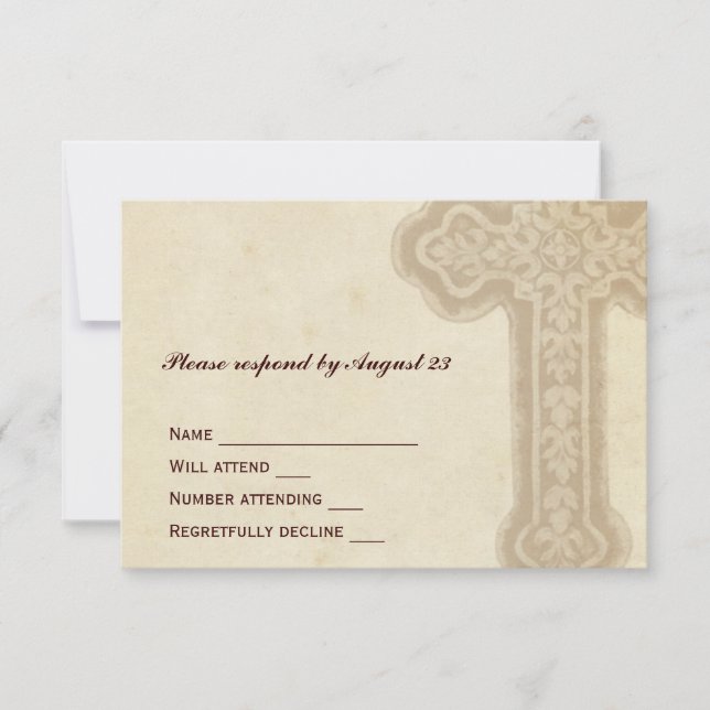 RSVP de la Cruz Celta de Marrón Antiguo (Anverso)