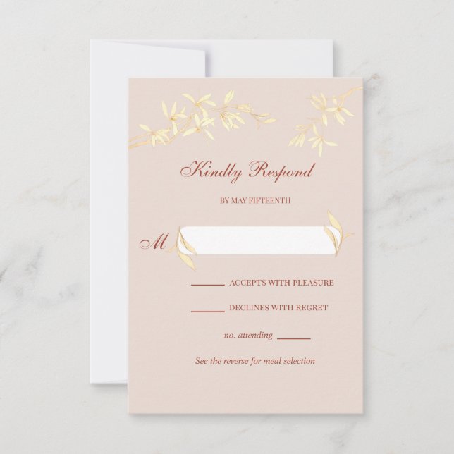 RSVP de la eterna boda floral rusa (Anverso)