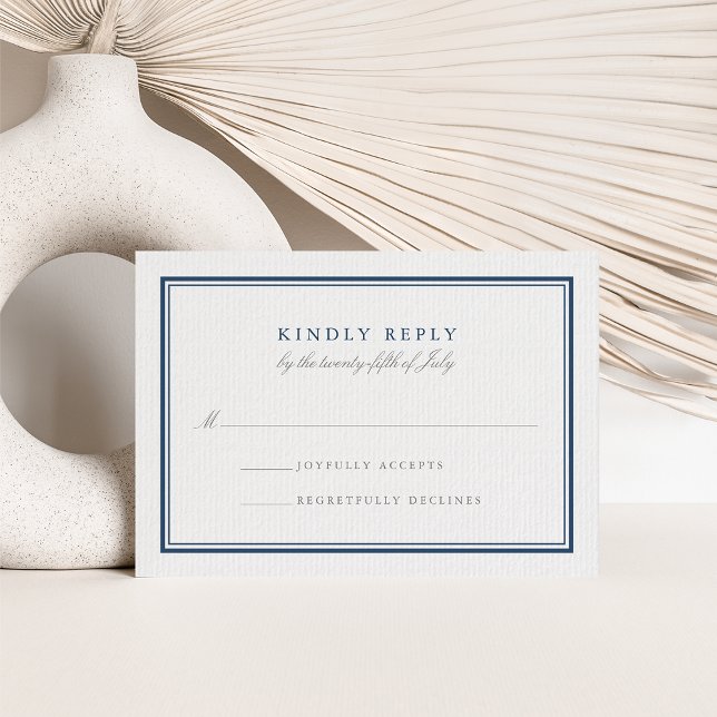 RSVP de la Marina clásica y la boda blanca (Subido por el creador)