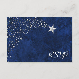 RSVP de las estrellas de caída de plata