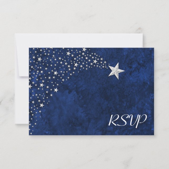 RSVP de las estrellas de caída de plata (Anverso)