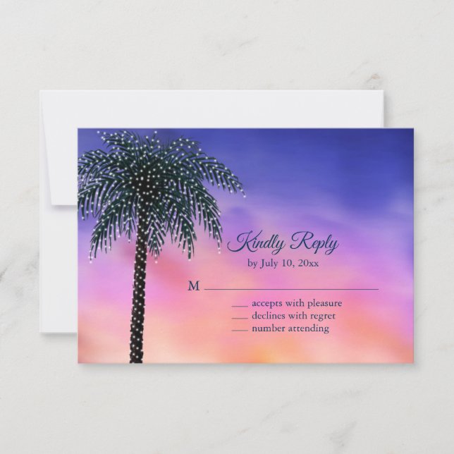RSVP de las luces de cadena de árbol de palmas (Anverso)