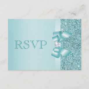 RSVP de las secuencias impresas verde azuladas