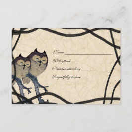 Rsvp de lechuza japonesa con sobres