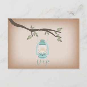 RSVP de Linterna azul clara inspirada en el materi