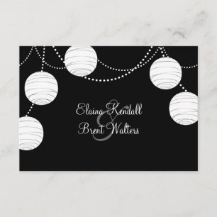 RSVP de linternas de Fiesta blanco y negro