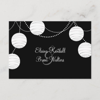 RSVP de linternas de Fiesta blanco y negro