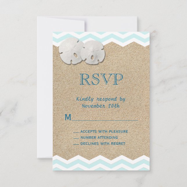 RSVP de los dólares de arena de playa (Reverso)
