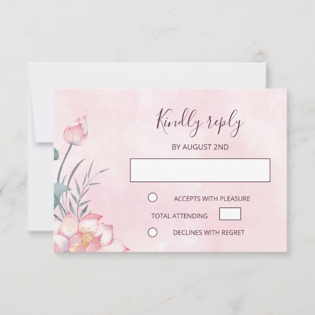 RSVP de Lotus Wedding (Anverso)