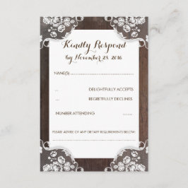 RSVP de Madera Rústica para el Respiramiento del B