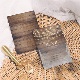 RSVP de Madera Rústica y Cargo con opción de canci