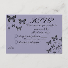 RSVP de mariposas púrpuras