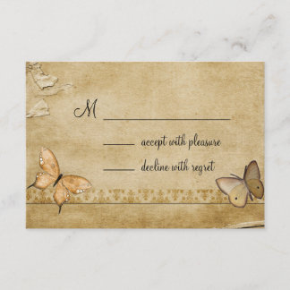 RSVP de mariposas vintage