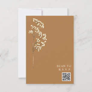 RSVP de matrimonio de código QR Gypsophila