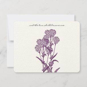 RSVP de matrimonio de rama de flores silvestres mo