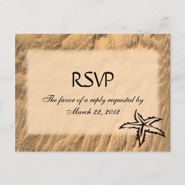 RSVP de menú de playa (Anverso)