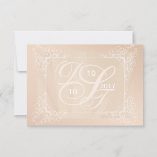 RSVP de monograma personalizado (Anverso)