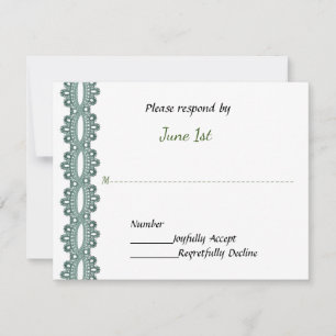 RSVP de Motocicleta y Elegante Boda de encaje
