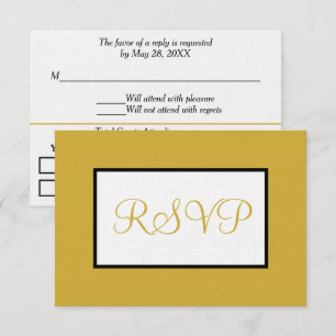 RSVP de oro blanco geométrico