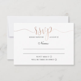 Rsvp de oro. Boda sencillo y moderno. Elegante mín