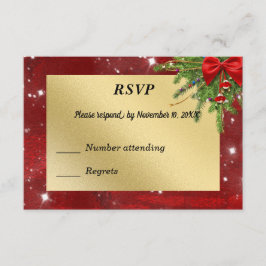 RSVP de Oro y Navidades Rojos
