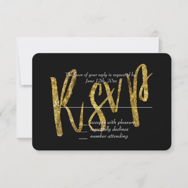 RSVP de oro y negro (Anverso)