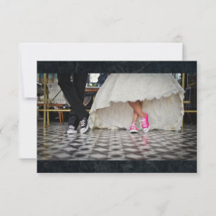 RSVP de pareja de bodas de estilo de los cincuenta