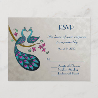 RSVP de pavo real, plata