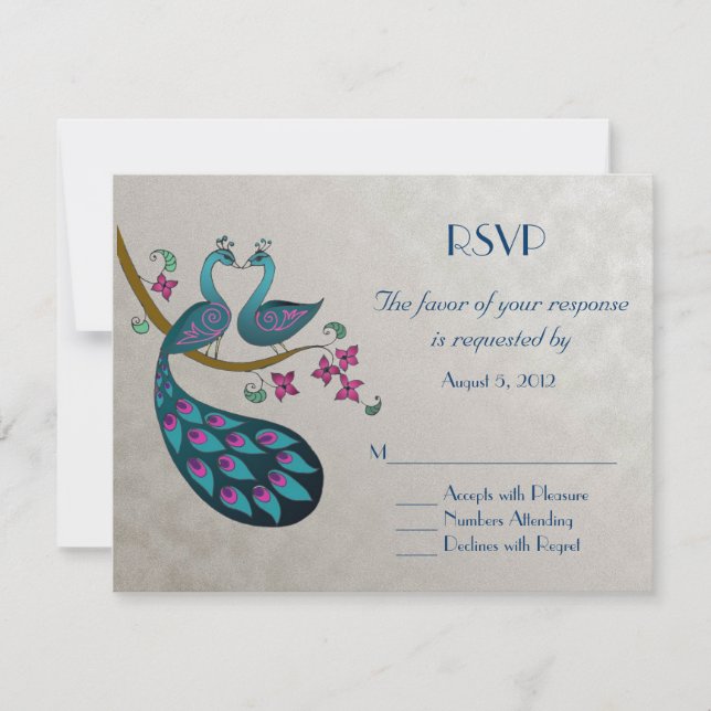 RSVP de pavo real, plata (Anverso)