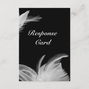 RSVP de plumas blancas